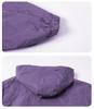 Autumn 2025 Korean Style Girls' Hooded Windbreaker Coat with Double Zipper