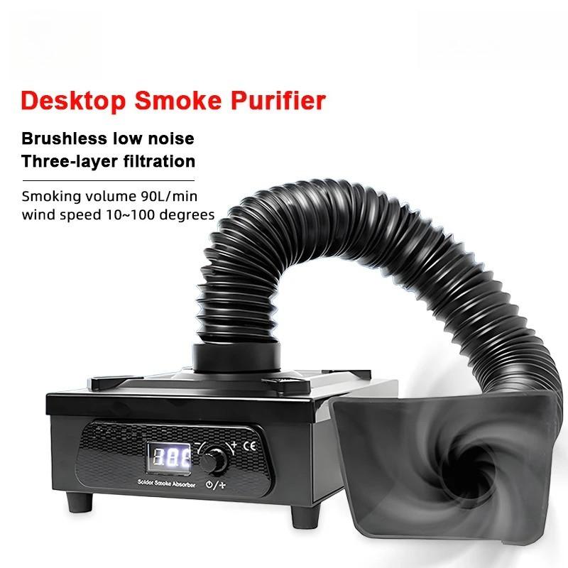 Three-layer Filtration Mobile Phone Repair Welding and Solder Smoke Exhaust Device Solder Smoke Absorber Desktop Smoke Purifier