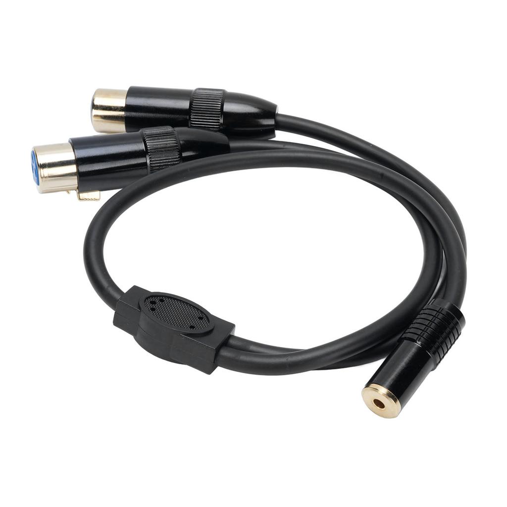 3,5 mm Buchse auf Dual XLR Buchse Kabel 0,5 m Länge 3,5 mm 1/8 Zoll AUX auf XLR Unsymmetrischer Y-Splitter Ka