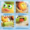 Baby Bath Toys for Toddlers 2-4 Years, Safe Multicolored Water Toys with Suction Cups, Duck and Crocodile Designs