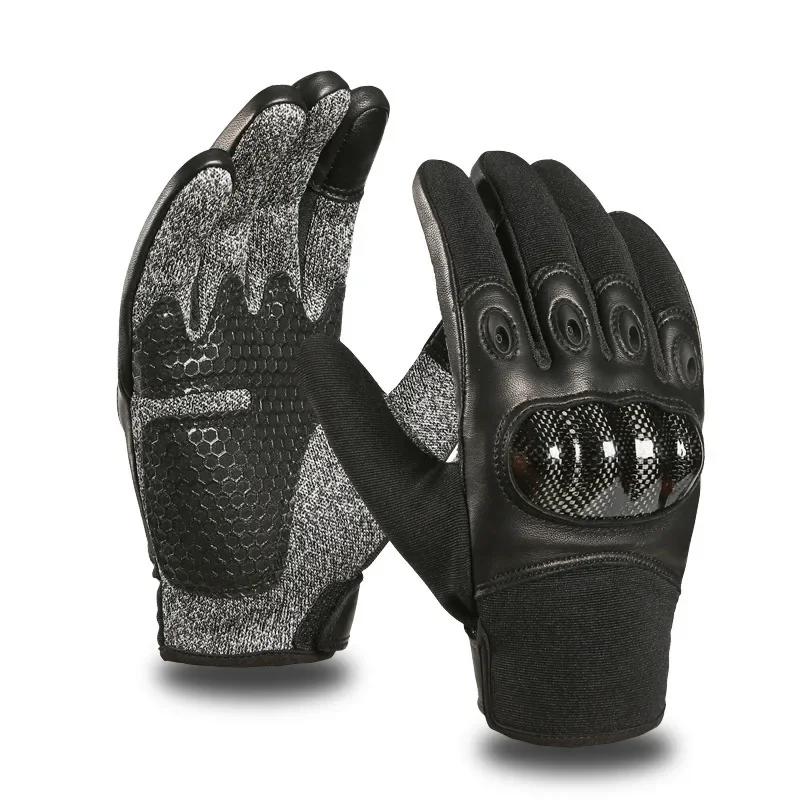 Sommer Stufe 5 Schnittfeste Lammlederhandschuhe Knöchel Stichfeste Carbon-Schale Militärisches Training Fans Zubehör Herren Damen