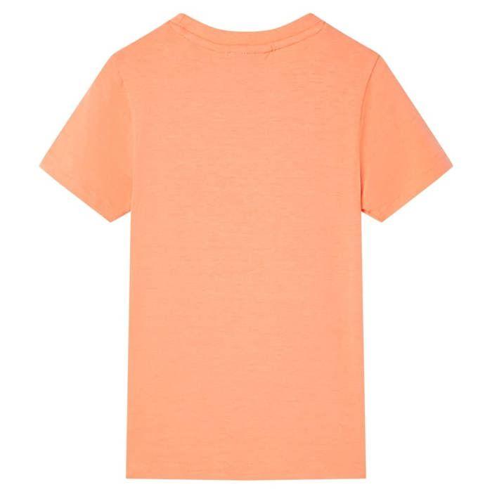 Children's T-shirt with Short Sleeves Neon Orange 92/104/116/128/140