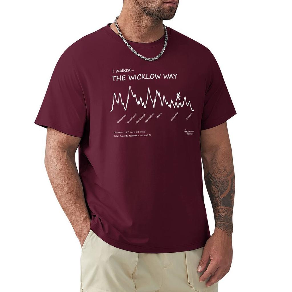 I Walked The Wicklow Way - Elevation Profile T-Shirt Shirts Graphic Tees Vintage Clothes Shirts Graphic Mens Clothes