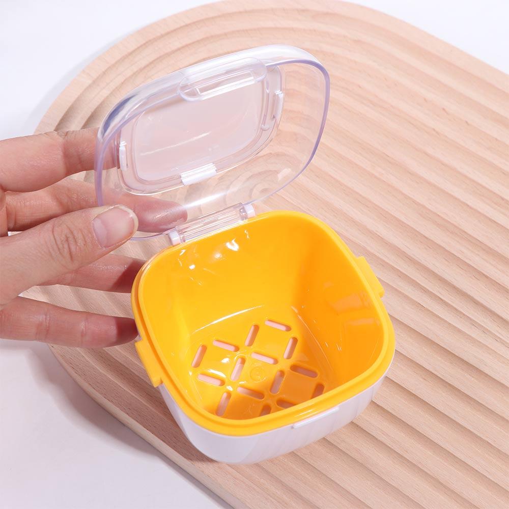 Sealed Orthodontic Retainer Storage Case Large Capacity Denture Soaking Cleaning Box  Travel