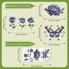 Dream Blue Butterfly Wall Sticker Bathroom Toilet Sticker WC Self Adhesive Mural Beautify Flower Home Decoration Decals Bathroom