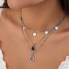 Chic Multi Layer Necklace Featuring High Quality Metal Sequins And Imitation Pearls Ideal For Trendy Occasions