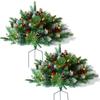 2025 Luxury Rattan Encrypted Snow Scene Mushroom Christmas Tree Set