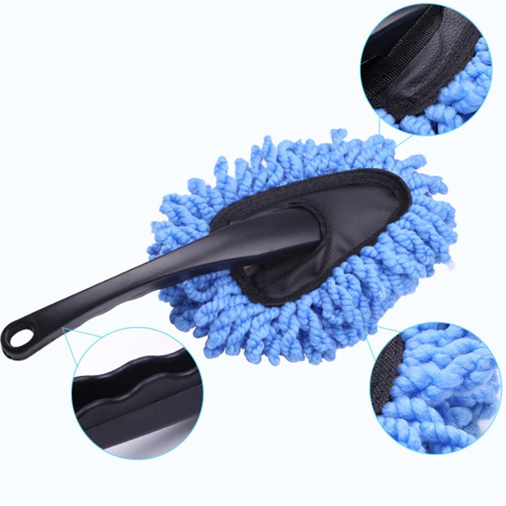 2PCS Gray Car Wash Cleaning Brush Microfiber Dusting Tool Duster Dust Mop For Car Home Cleaning Sponges, Cloths & Brushes