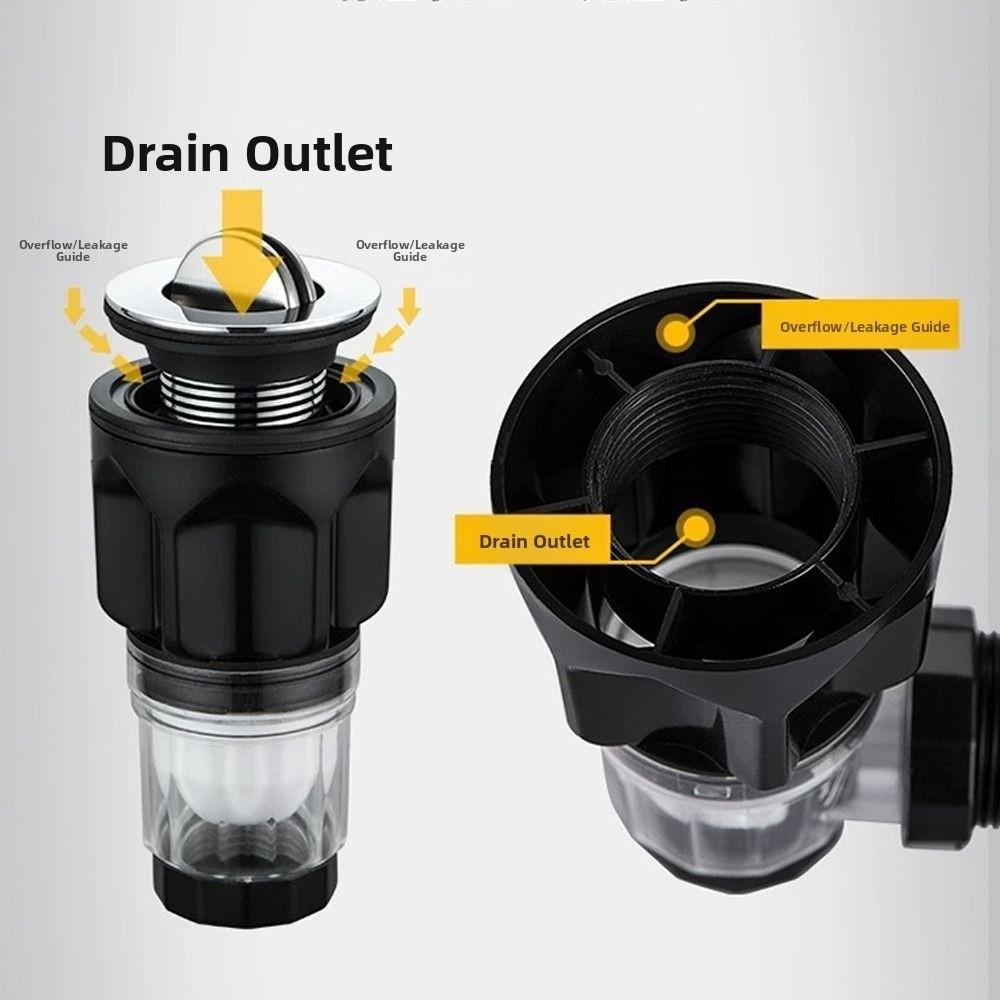 Anti-odor Basin Drain Horizontal and Vertical Drainage Bathroom Accessories Hand Basin Drainage Component Dual-use