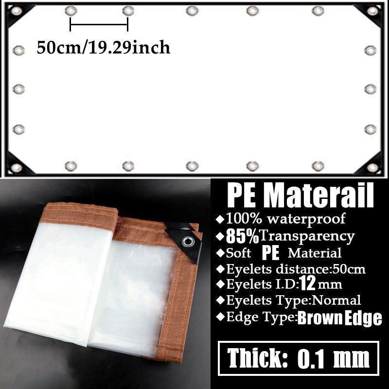 85% Clear PE Rainproof Cloth Home Window Transparent Windproof Screen Keep Warm Film Outdoor Pergola See Through Tarp Curtain