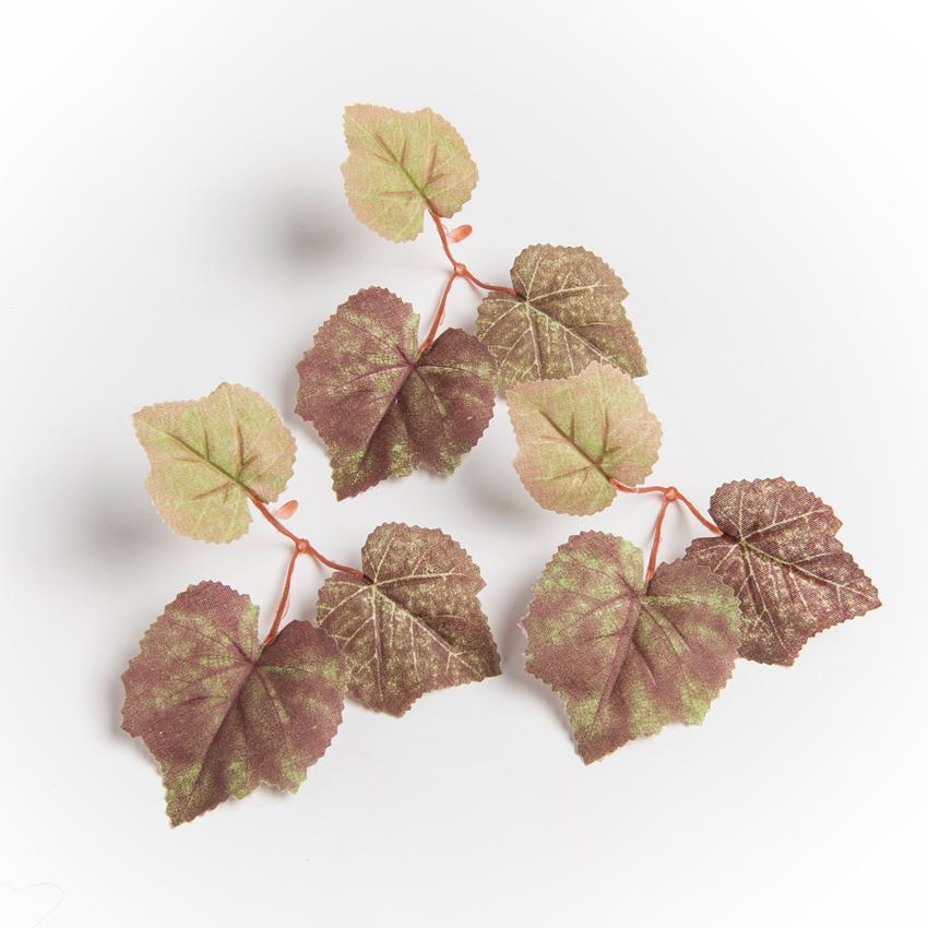 

Artificial Cheap Grape Leaves Fake Plants Wedding Decoration Festival Wreath Home Decoration Outdoor Silk Maple Leaf Accessorie 50pcs коричневий