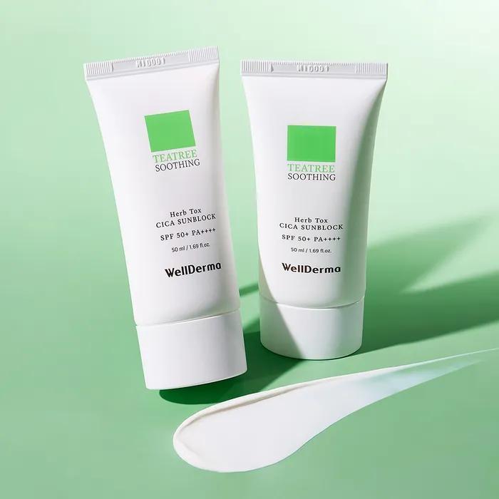 Wellderm Tea Tree Herb Tox Cica Sunblock 50ml