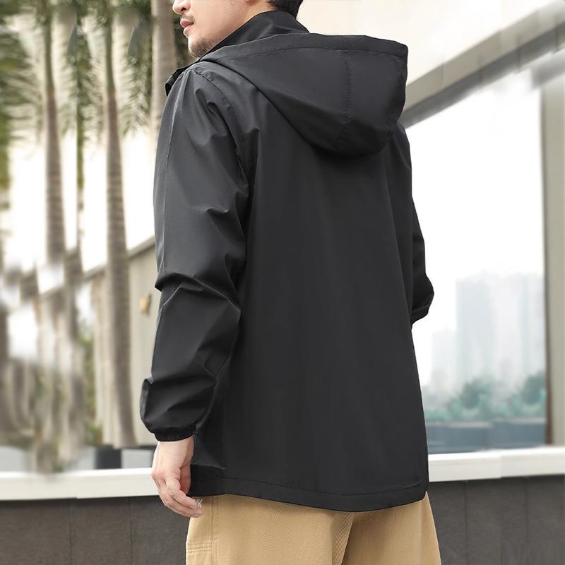Li Ning Fitness Series Solid Color Logo Loose Windbreaker Hoodie Men Outerwear Black YFDT201-1