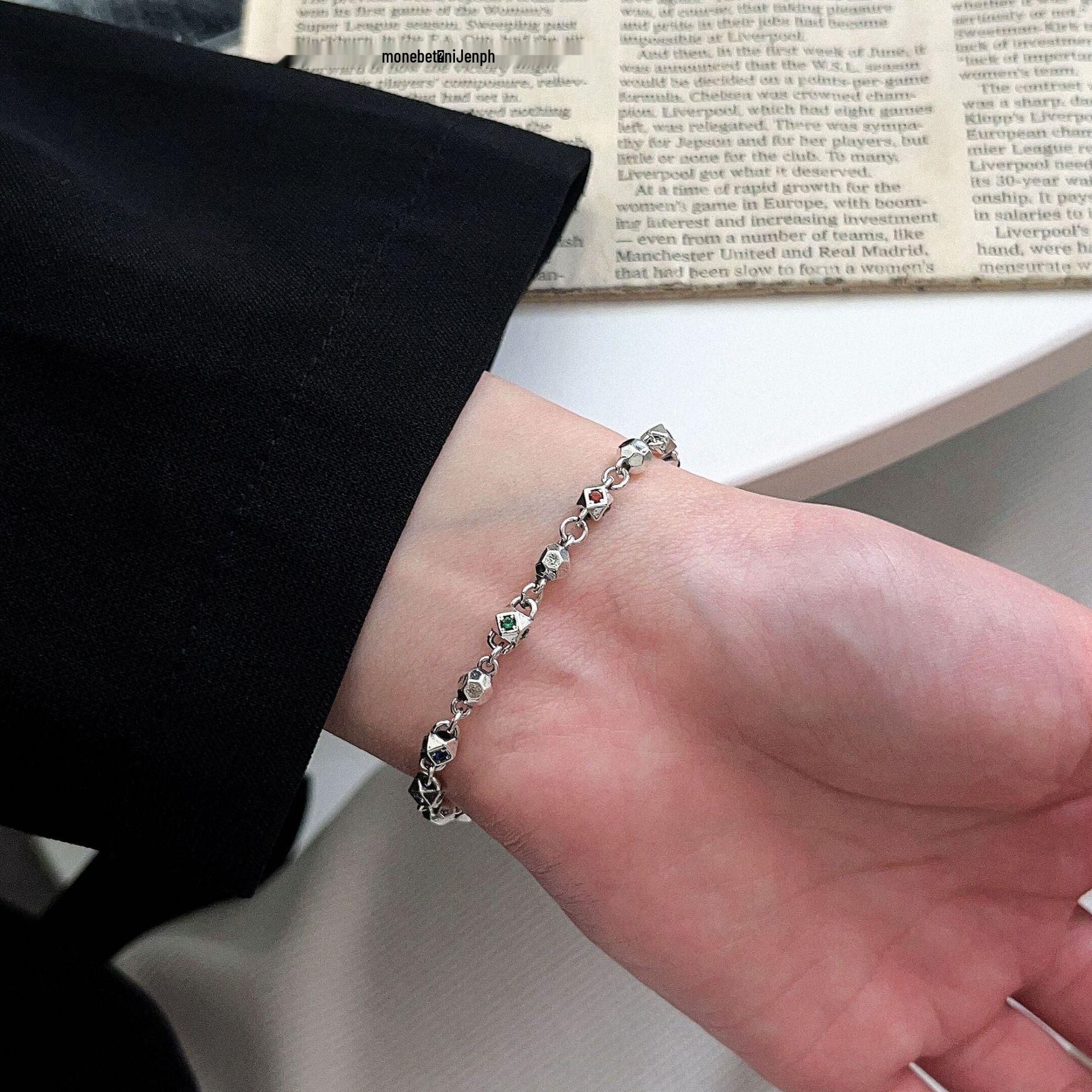 

Комплект колье и браслета из стерлингового серебра 925 пробы с радужными цирконами для женщин - Элегантный и универсальный дизайн 925 Silver