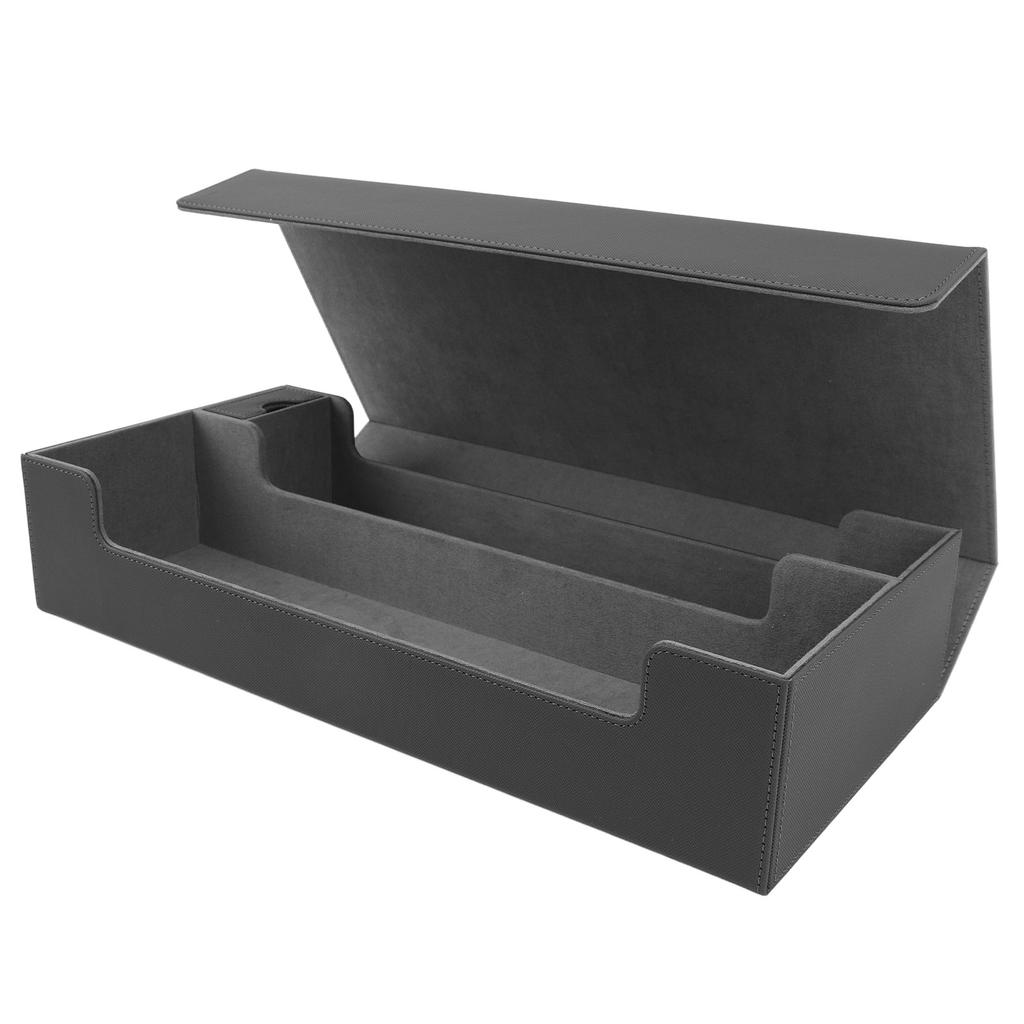 Caixa de Armazenamento de Cartas Couro PU Fecho Magnético Estojo para Deck de Cartas com Gaveta para Mais de 550 Cartas de Jogo