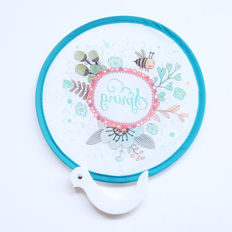 Children's Cartoon Mini Round Folding Fan - Portable and Compact Summer Fan for Kids and Adults