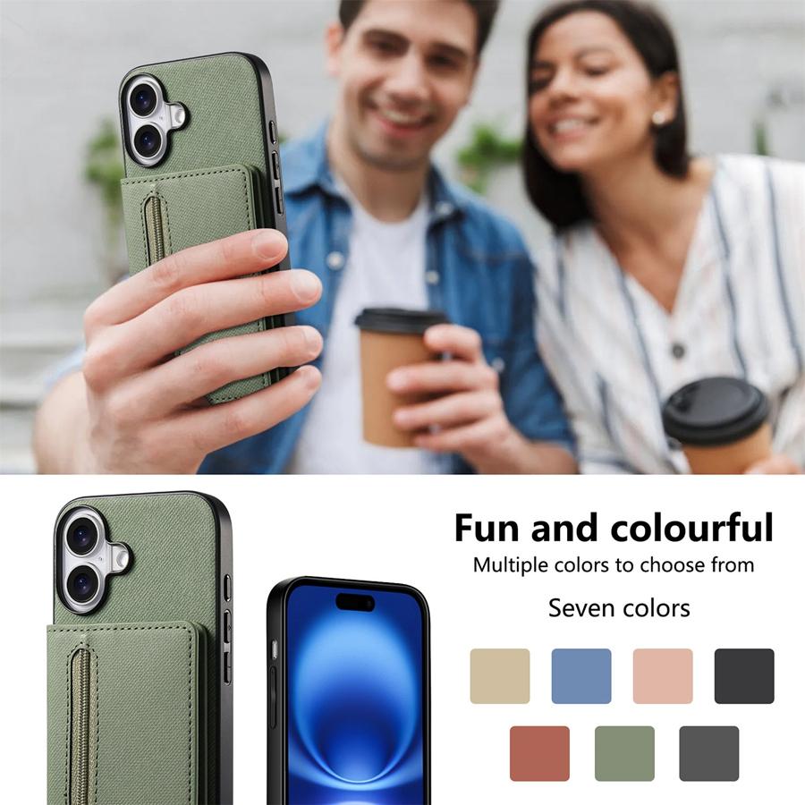 RFID-blokkerende magnetisk telefonveske med kortspor for Samsung S25 Ultra S24 Plus S23 Ultra S22 A13 A14 A15 A16 A56 Cowboy Texture lommebokveske med glidelås