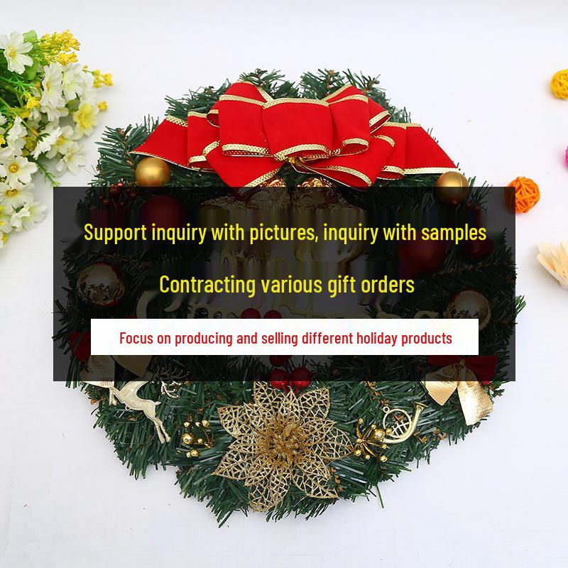 2025 Weihnachtsfensterkranz - 30CM Feiertagsdekoration für Einkaufszentren & Hotels