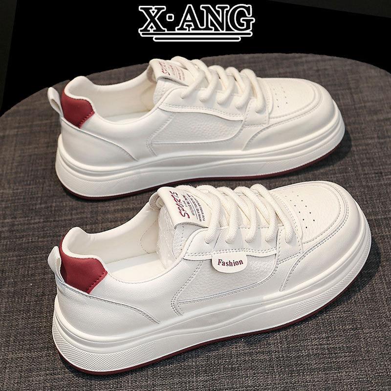 Leather Soft-soled White Shoes Women's Shoes Autumn New Versatile Student Shoes Casual Sports Shoes Board Shoes Women's