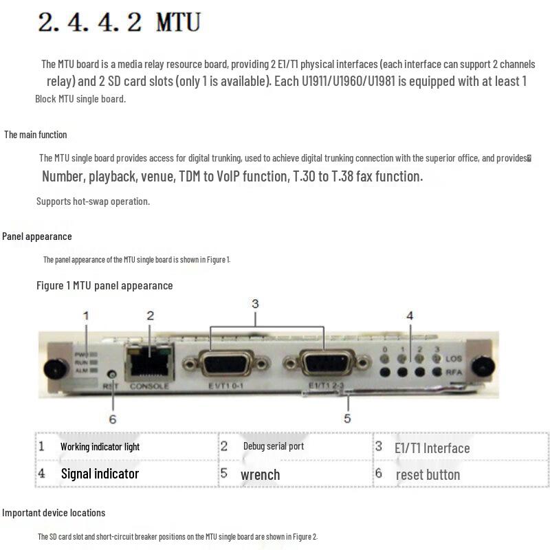 Huawei eSpace U1960/U1981 MTU Media Relay Board