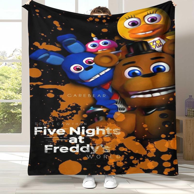 Coperta in Flanella Horror Freddy F-FNAF Games, Coperta in Peluche Calda Ultra Morbida per Casa Camera da Letto Letto Divano Ufficio Campeggio Picnic