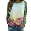 Women's hoodie 3D digital printed round neck hoodie with shoulder inserts for autumn winter women's wear