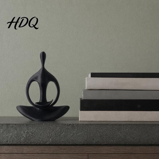 Modern Abstract Ornament Minimalist Zen Humanoid Sculpture Ornament 3D Printed Figurine