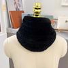 Rabbit Fur Scarf Double-Sided Knitted Real Fur Neck Warmer Women Winter Warm Neck Scarves Natural Fur Ring Scarves Winter Scarf