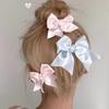 1pair Braids Mini Hair Clip for Hot Girls Ribbon Bowknot Shape Hair Barrettes Ponytail Hair Barrettes for Teens Girls