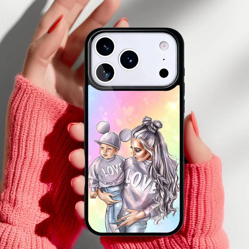 Super Mom Baby Phone Case for iPhone 17 Air 16e 15 14 13 Pro Max Back Cover for 12 11 Pro Coque