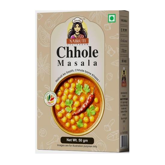 Nairuti Vyutpadan Chhole Masala 50g | Authentic Amritsari Style Chana Masala for Chhole, Chana, Chhole Chaat, Gravies & Curries 50GM