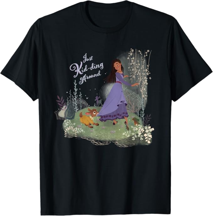 Disney Wish Asha and Valentino Just Kid-ding Around Funny T-Shirt, blue 130