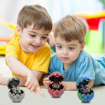 2Pcs 3D Printed Dragon Egg Figurine Mini Dragon Figure Fidget Toy