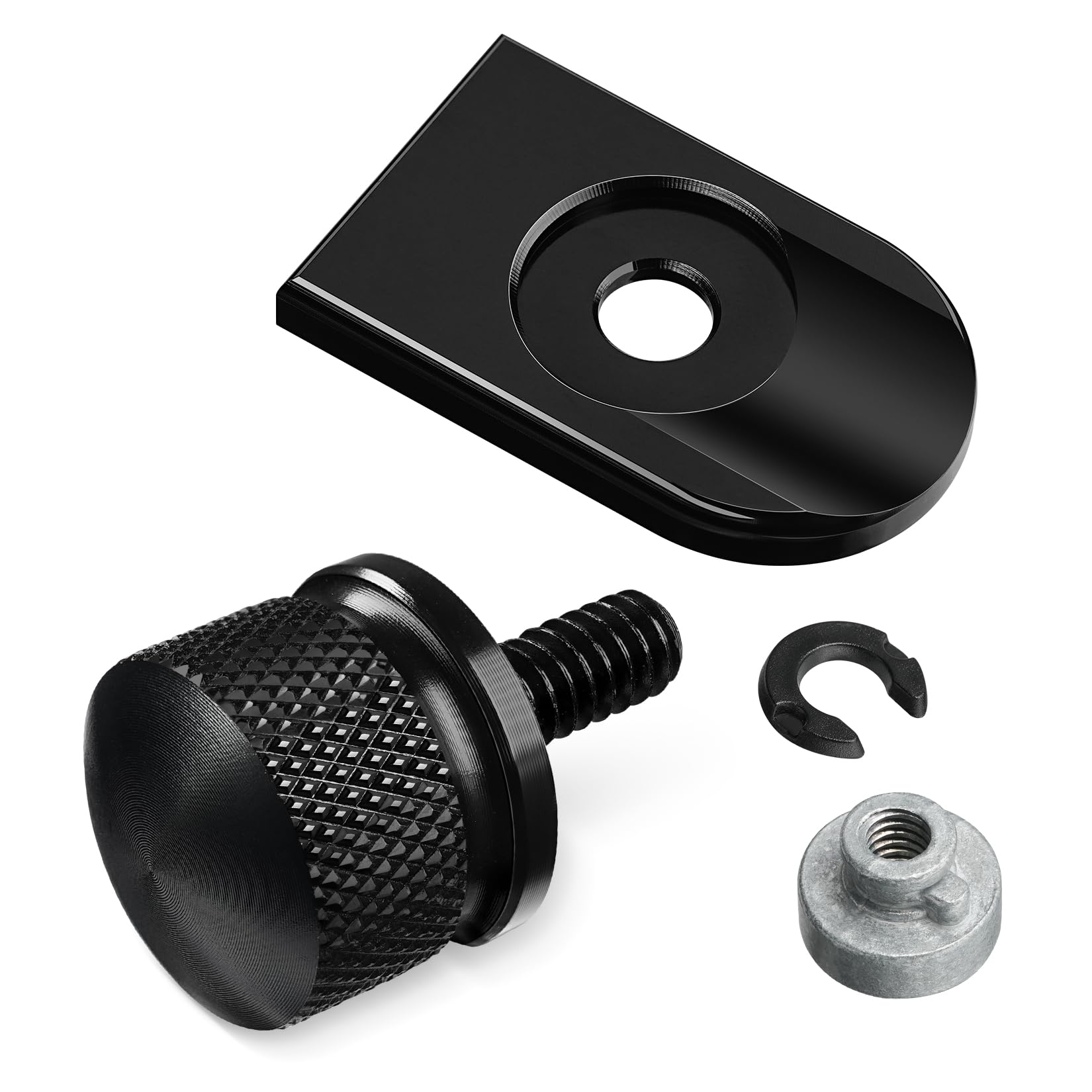 

Amazicha Болт сиденья с ушком, винт, крышка-ручка для крепления на крыло Harley Davidson 1997-2024 1/4 inch - 20 чёрный