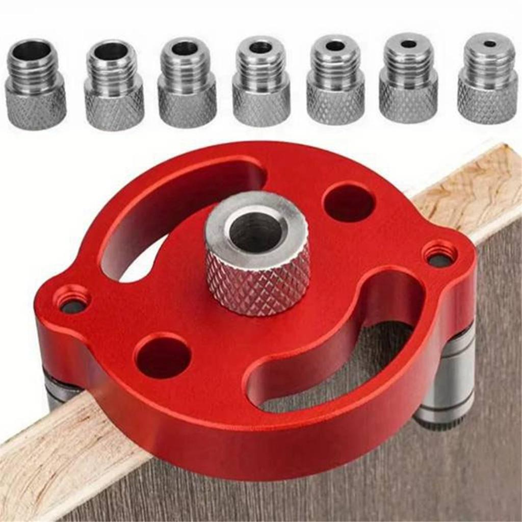 Self Centering Doweling Jig, Dowel Drill Guide 3/4/5/6/7/8/9/10mm Handheld Drill Guide for Straight Holes Wood Panel