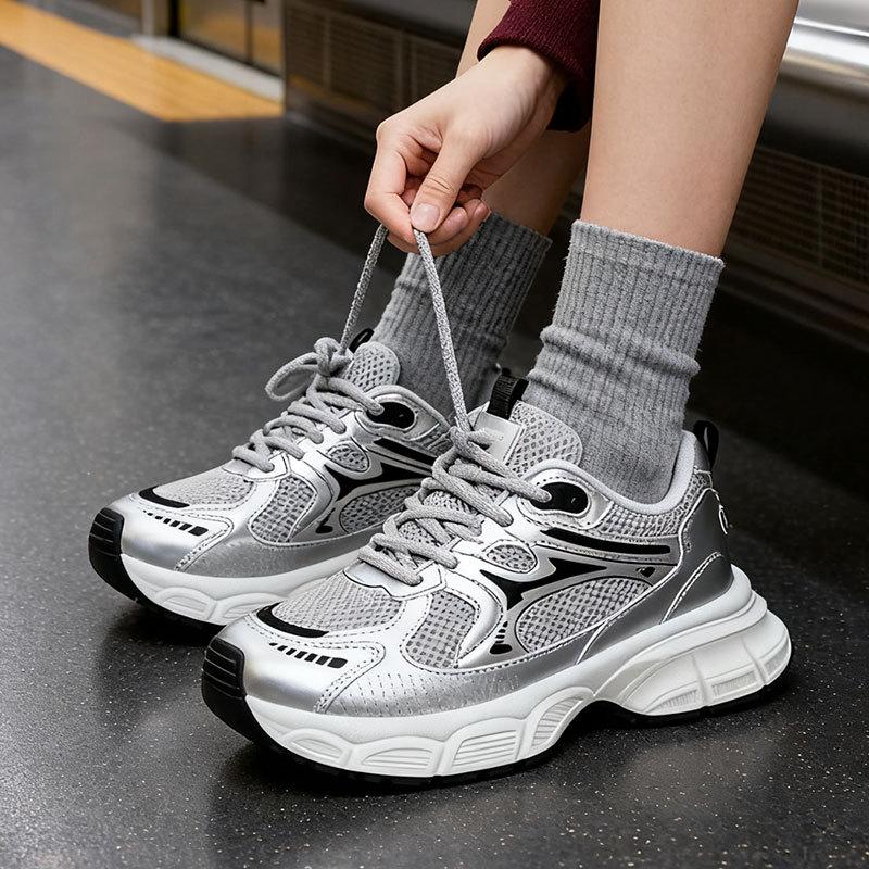 Versatile platform dad shoes women's spring new super good-looking casual shoes lightweight sports shoes