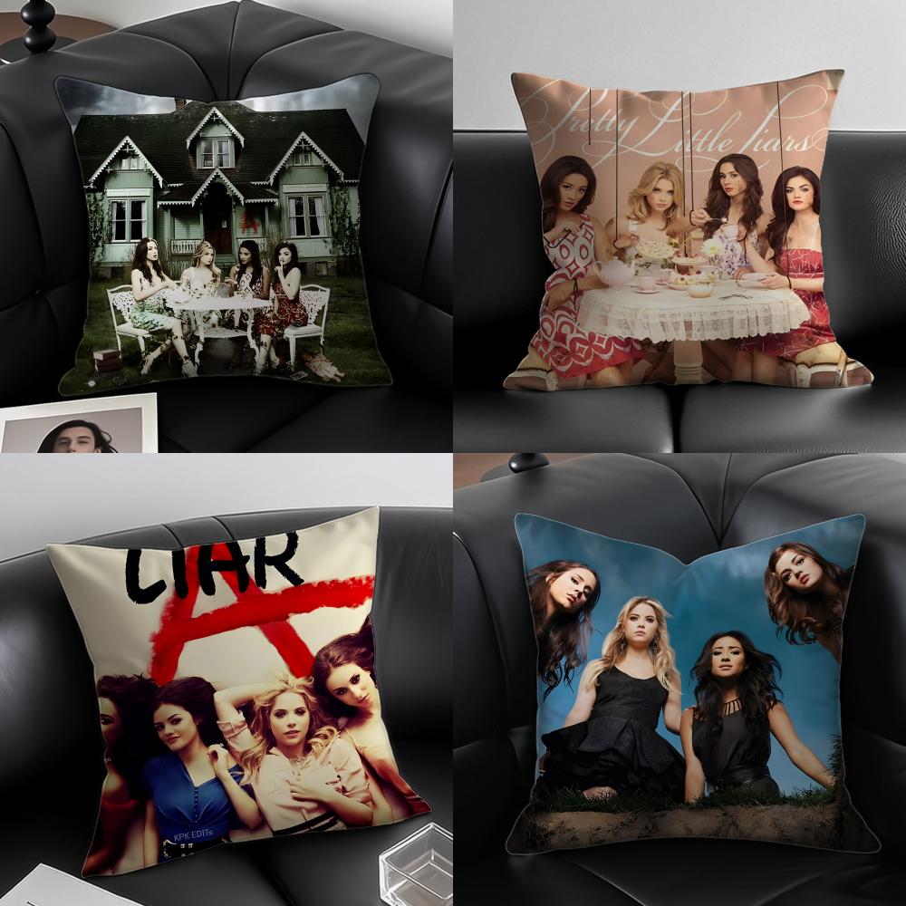 PPretty Little LLiars tv Cushion Cover Pillow Case Antidustmite Invisible zipper silky plush cushion