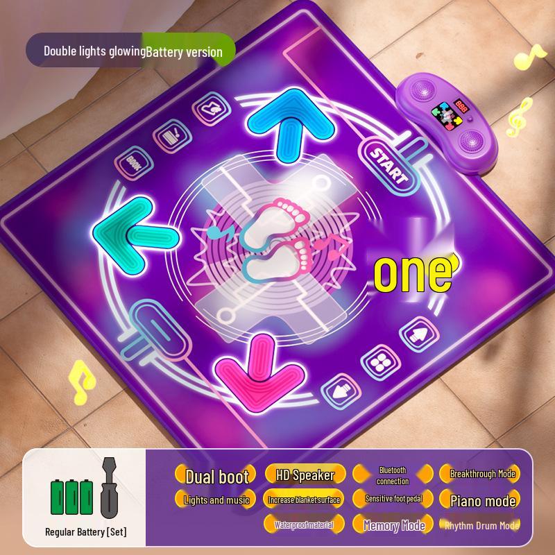 Girls' Musical Dancing Mat – Kids' Fitness Challenge and Puzzle Jump Pad