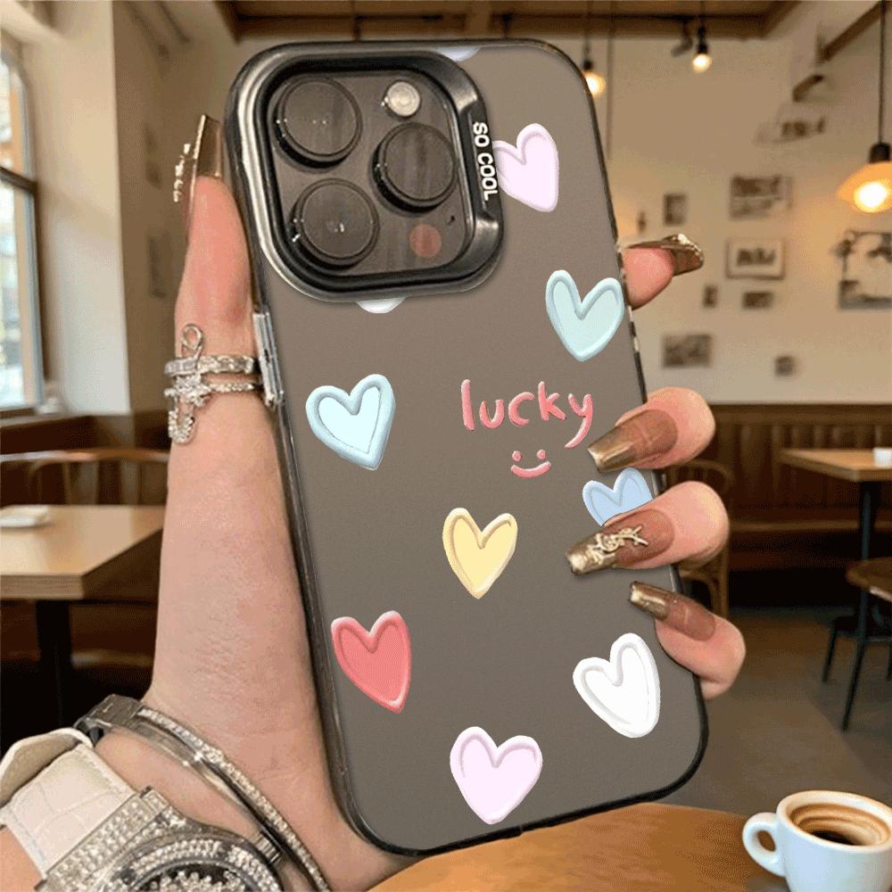 Lucky Pastel Hearts Phone Case for Redmi Note 15 14 13 12 11 10 9 Pro Plus Anti-Scratch Premium Hard Cover