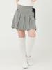 Do You Know Mc High-Waisted Classic Check Pleated Skirt With Pearl Ribbon Embellishment