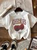 T-shirt con Stampa Ciliegie Dolci Estetica Coquette Vintage Maglietta Unisex Carina Grafica Frutta Top Estivi Casual Streetwear