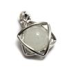 [Mizar] Libyan Glass Pendant, Hexagram, Sterling Silver 925 (Women's & Men's)