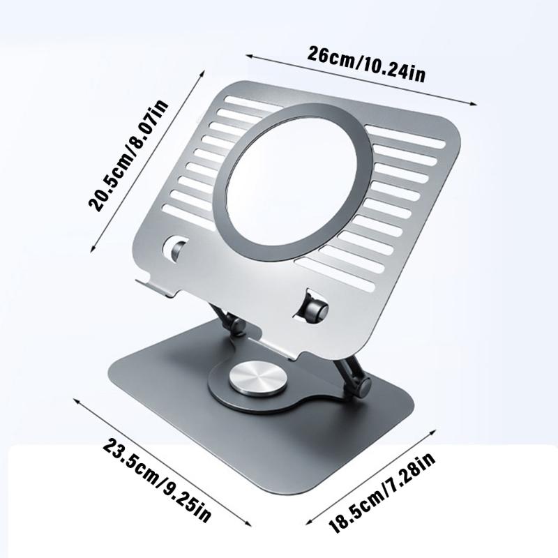 Foldable Computer Stand with Ventilation Holes Heat Dissipation Adjustable Rotations Height for 15.6inch Laptops