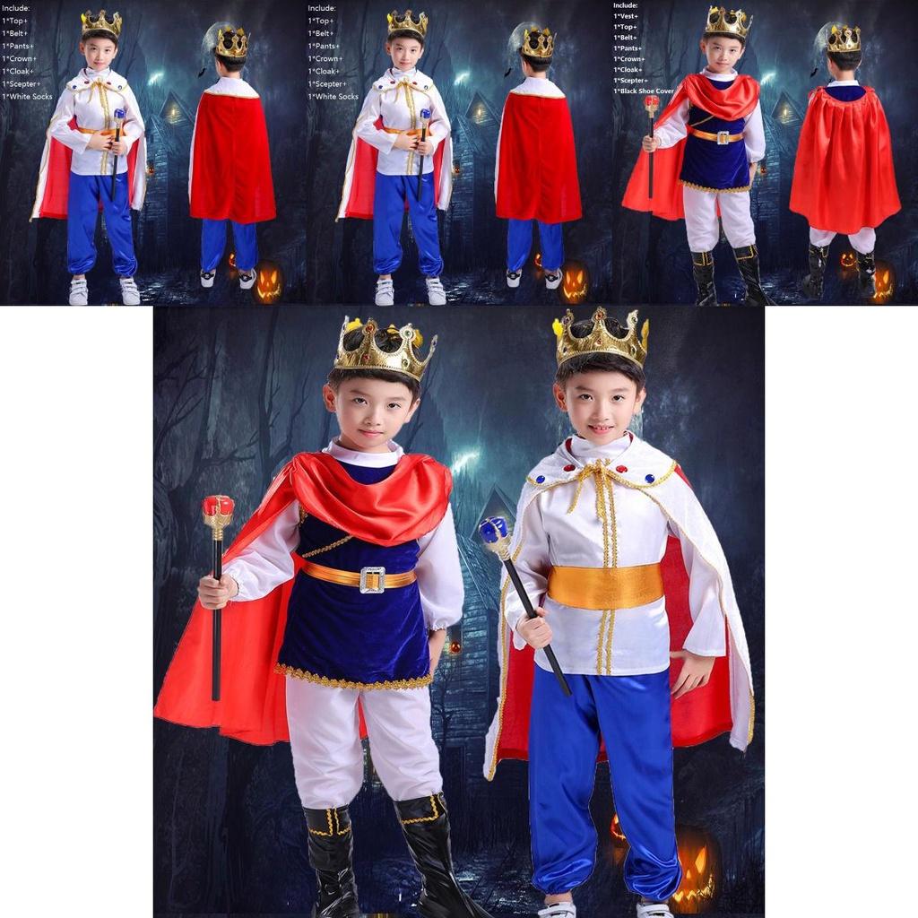 Costume Pirate Kids Boys Buccaneer Prince Cosplay Halloween King Clothes