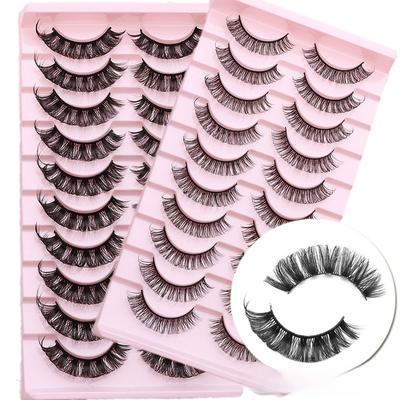 New Lashes DD Curl 10-23mm Russian Volumes False Eyelashes 3D Mink Eyelashes Reusable Fluffy False Lashes Eyelashes Extensions