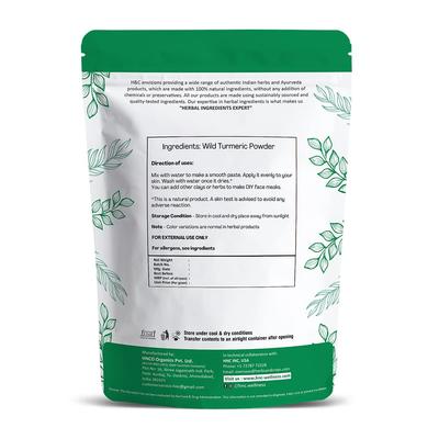 H&C Herbal Ingredients Expert Natural Wild Turmeric/Jangli Haldi/Kasthuri Manjal Powder/Natural Cleanser - 227g / 0.5 Lb/ 08 Oz | For Skin Care