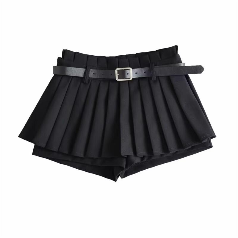 Women's High-Waisted Pleated Slimming Skirt - Spring/Autumn, Anti-Exposure, Age-Reducing, Hot Girl Style