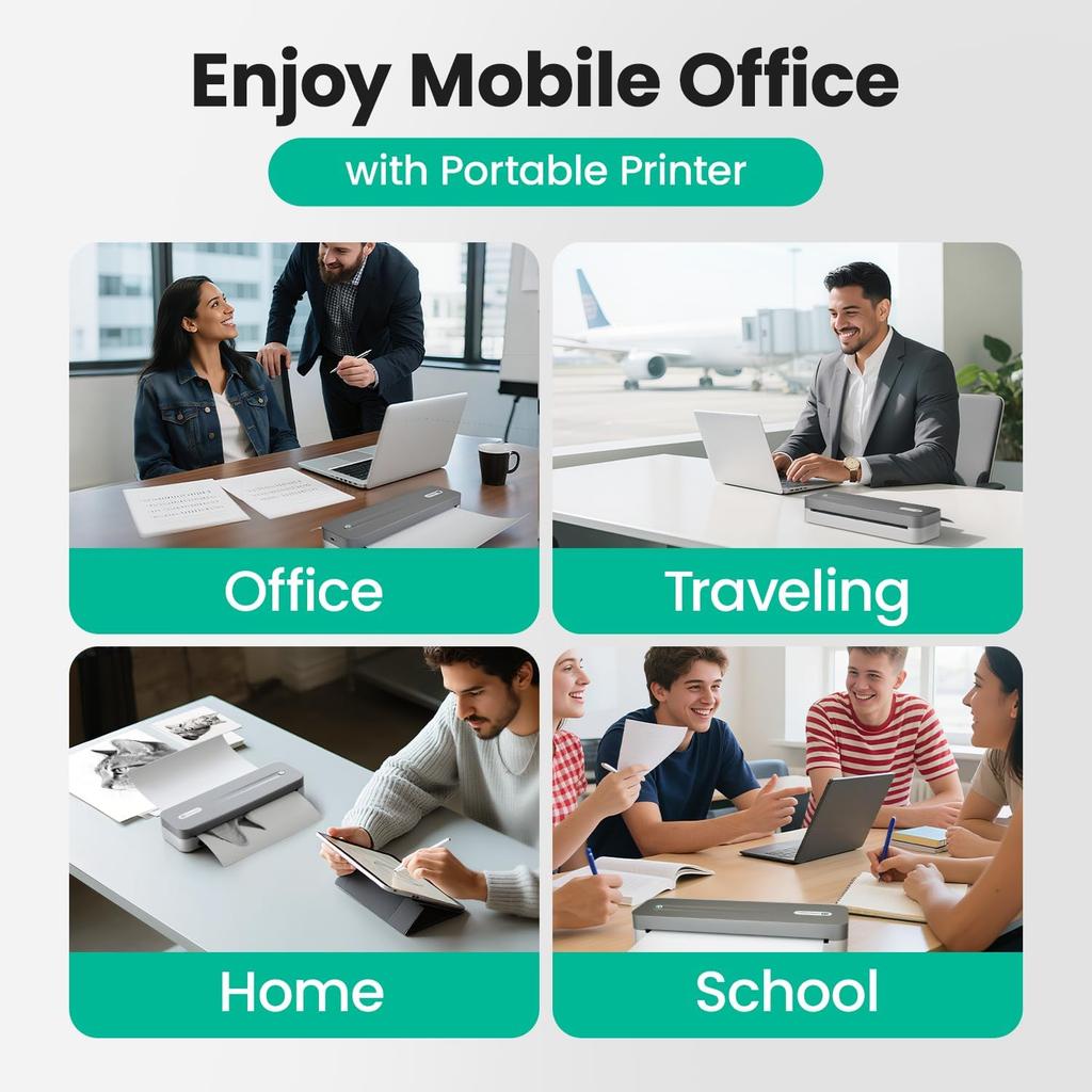 Thermal Printer Paper 8.5x11 Inch, 100 Sheets US Letter Size Foldable Paper, Long-Term Archival Quality, Compatible with CamScanner P1 Pro Printer,