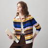 Kemon Boca Women's Striped 100% Wool Cardigan