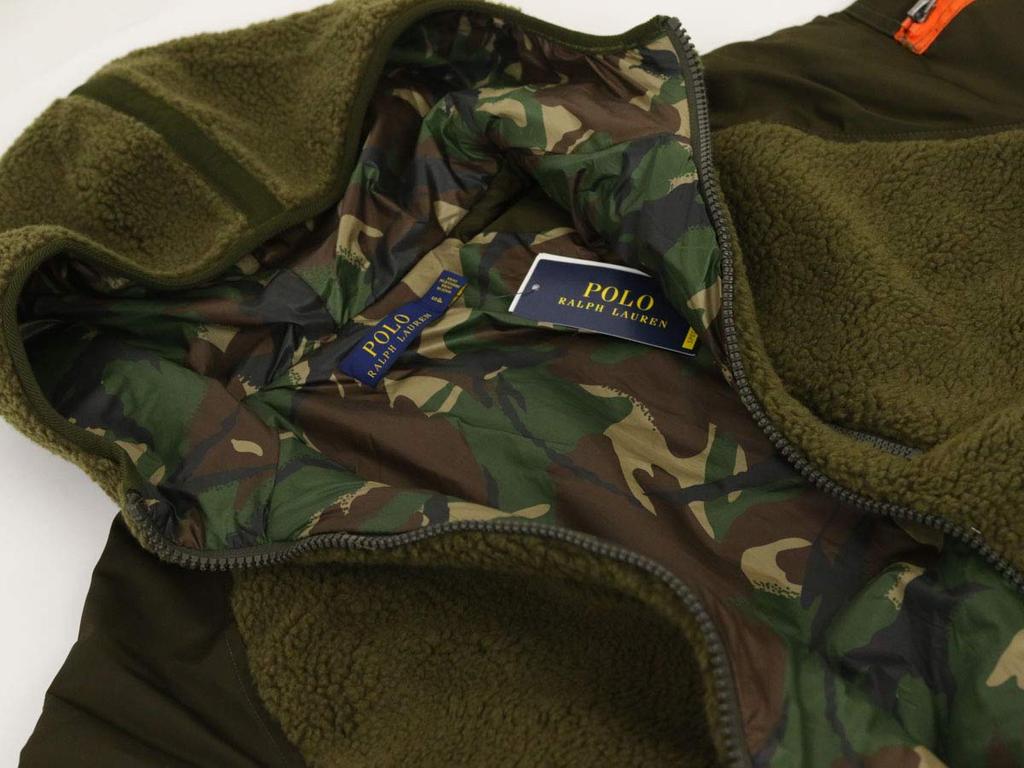 POLO RALPH LAUREN SPECIAL EDITION Pile Fleece Military Flight Jacket Parka Size GREENMU Men's 0101775, Small, [Used]